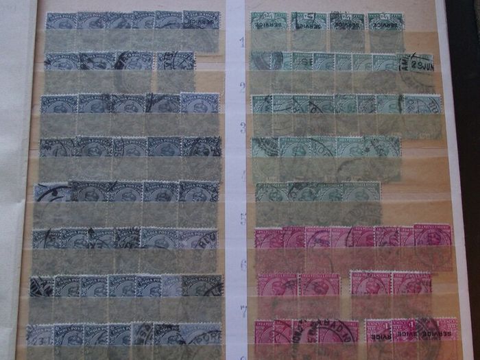 A nice collection of Stamps from India, presented in the stock book
