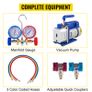 Refrigerant Vacuum Pump Kits 4CFM 1-4HP HVAC Refrigeration 1/3 1/4 HP with Manifold Gauge for Household Air Conditioning Image 7
