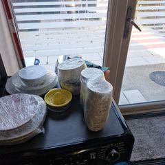 cups and plates