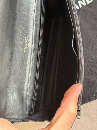 chanel Vintage WOC clutch Black Caviar Gold Hardware