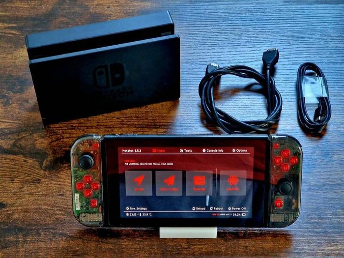 Nintendo Switch Hardmodded Picofly Custom Transparent Edition