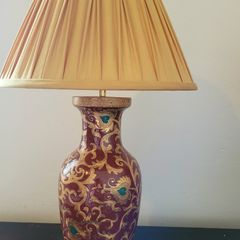 Vintage pair of chinoiserie table lamps