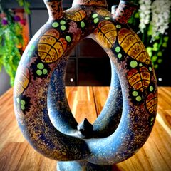 Rare Amphora Art Deco Ring Vase. Turn-Teplitz Czechoslovakia. Form 3965