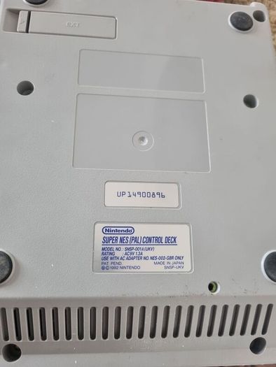 Nintendo SNES SNSP-001A UKV PAL Console and Controller Faulty / For Repair