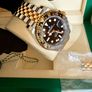 Rolex GMT-Master II Black Dial 126713GRNR 18k Two Tone YG Jubilee Bracelet Image 10