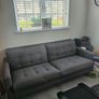 2 seater dark grey sofa Image 2