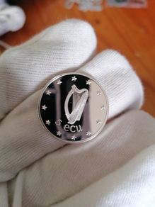 1990 Ireland Silver Proof 5 ECU Coin