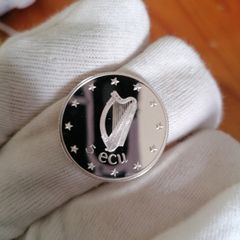 1990 Ireland Silver Proof 5 ECU Coin