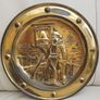 Pair of Vintage Brass Circular Embossed Plate Plaques Image 7