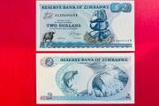 Zimbabwe. 2 Dollars. 1983  Verified Under Uv Light . ( Uncirculated )