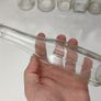 293 - Set of 8 Vintage Clear Glass Decorative Collectible Display Household Bottles Image 5