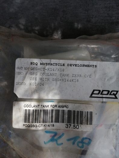 kawasaki zx9r coolant tank c and e models 98-99