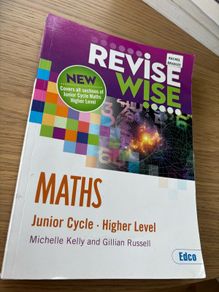 Revise wise junior cert higher level maths revision book