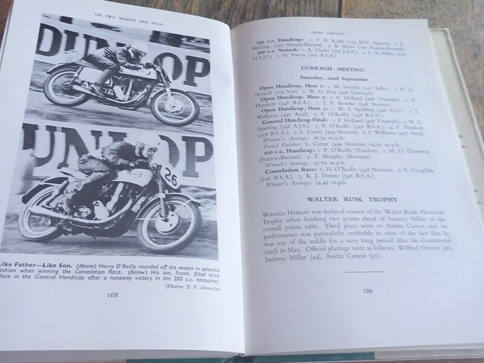 On two wheels and four 1956 1st edition hardback by Basil Brindley, extremely rare, D18 free reg post