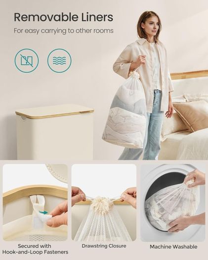 Large 3 Section Laundry Hamper - New/Unused