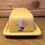 Vintage Becassine Ceramic Butter Dish by Tropico Diffusion Bright Yellow Pristine Condition Image 2