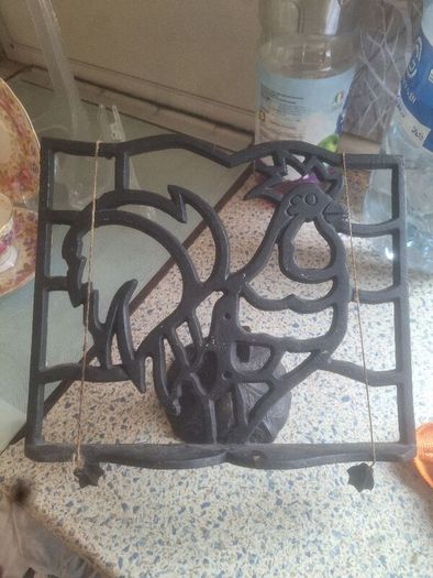 vintage cast iron cook book holder