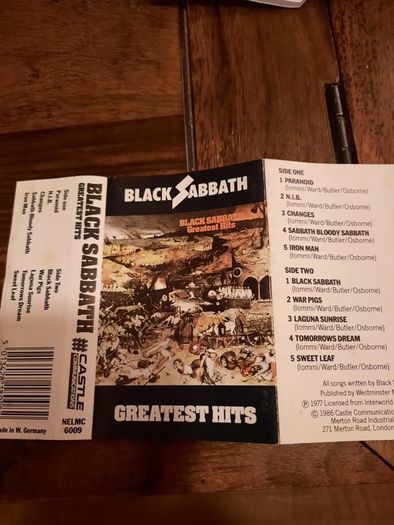 BLACK SABBATH - Greatest Hits - mid-80's Cassette  repress