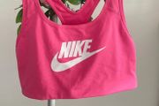 nike cropped top/bra large pink with Nike logo