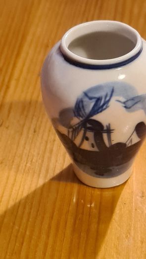 Dutch Delft Hand Painted Blue And White Ornament. 7 in total.All Marked.