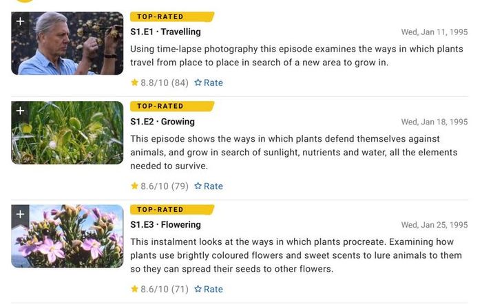 David Attenborough: The Private Life Of Plants - The Complete Series DVD (2005)