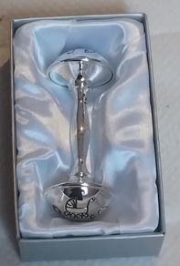 Chrome Baby Rattle Ornament