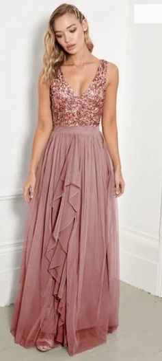 Brand New Sistaglam Rose-Gold Dress
