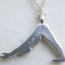 Vintage Sterling Silver 925 Swimmer Swimming Necklace Diving Diver Sea Sports Jewelry 9" - 5,1g Image 5