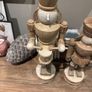 2 wooden rustic drummers . Image 4
