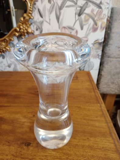 Studio Hand Blown Free Form Vase. Very Heavy.