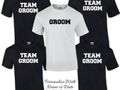 Bachelor Party T-Shirts. Team Groom Shirts. Mens Bridal Party Shirts. Groomsmen Shirts. Groom Shirt. Bachelor Party Gifts