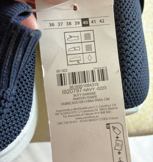 Brand-new Ladies Navy Memory Foam Casual Sneakers from Tex