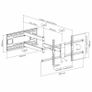 Tv Wall Mount Bracket Tilt Swivel Long Arm 43-80" Image 3