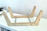 Solid Ash Record Display Stand