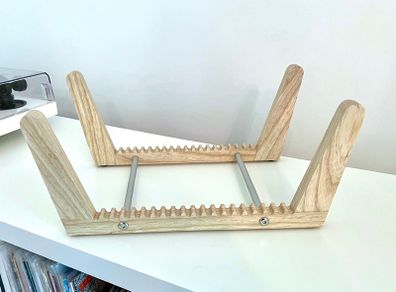 Solid Ash Record Display Stand