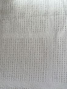 Cellular blanket white cotton cotbed Mothercare