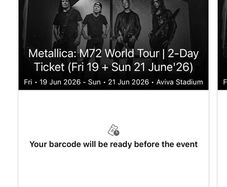 Metallica ticket