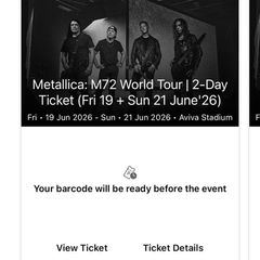 Metallica ticket