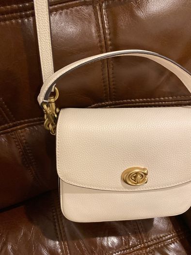 Cream leather Coach bag