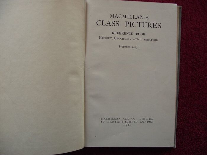Macmillan's Class Pictures - 169 Plates + Original Folder + Reference Book 1934