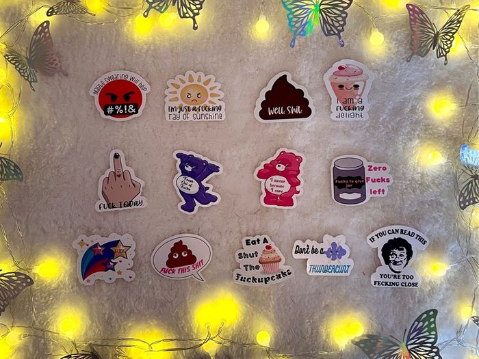 Adult humour stickers