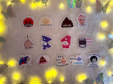 Adult humour stickers