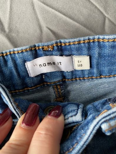 Name it distressed jeans, slim fit with adjustable waist, 110cm, 4-5 years