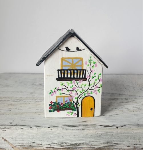 Handcrafted tiny wooden house!