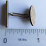 Antique Cufflinks engraved design, antique. Oval fronts  gilt,  c1900. Image 10