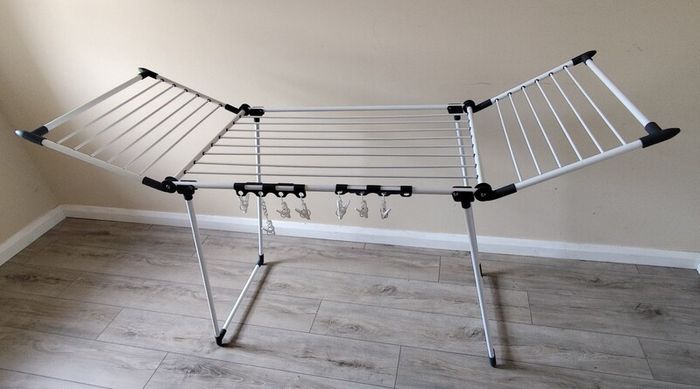 Clothes Drying Rack & Large Laundry Basket Set