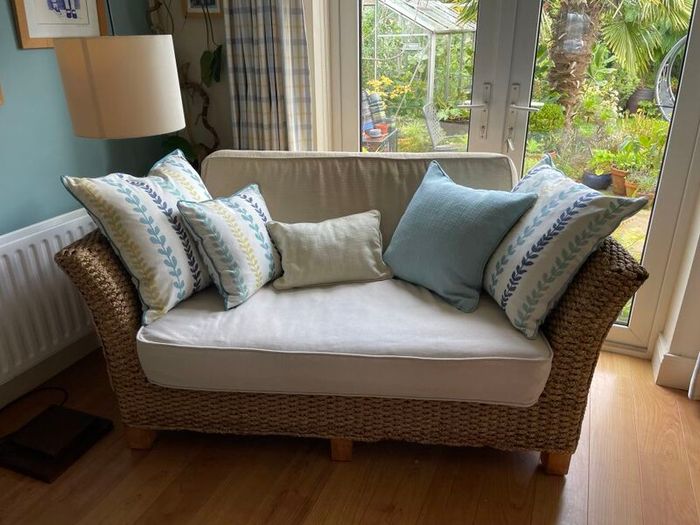 two seater couch and chair