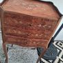 Matching pair of antique French Louis XV style nightstand or bedside tables. Image 4