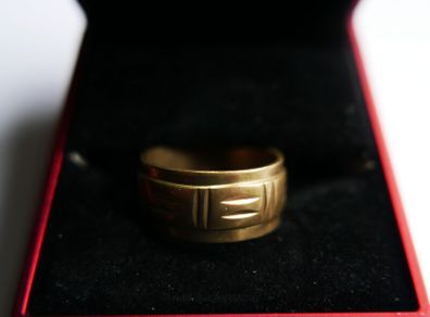 Men's 18K Yellow Gold Plated Ring size V