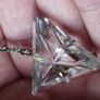 Vintage Crystal by Wedgwood pendant sterling silver chain Image 6